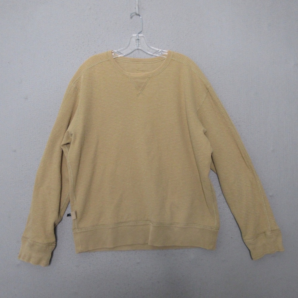 Polo Ralph Lauren Sweatshirt Men Waffle Knit Crewneck Thermal Reversible Neutral